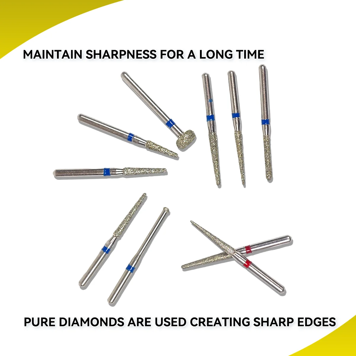 1 Box Dental-Diamantbohrer-Set FG 1,6 mm für Hochgeschwindigkeits-Handstück zum feinen Polieren von Komposit- und Porzellan-Kronen – Detail 3