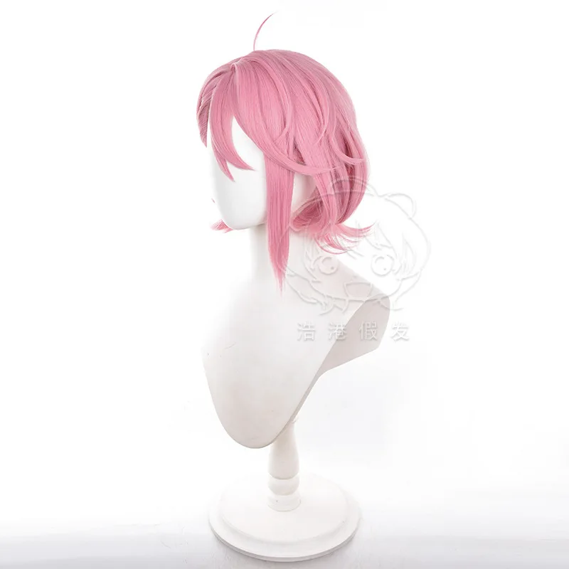 Momo Ayase-Peruca sintética curta para mulheres, anime Dandadan Cosplay, resistente ao calor, rosa, cabelo, fantasia de Halloween, dramatização