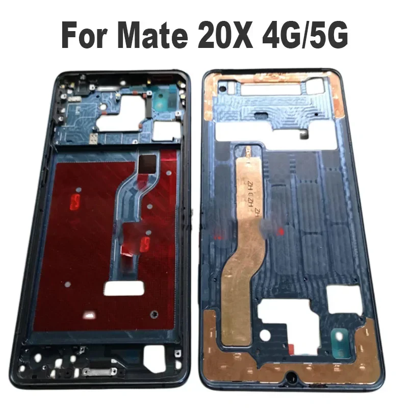 

For Huawei Mate 20 X 4G 5G 20X Middle Frame Front Bezel Back Lcd Housing Holder Rear Plate Chassis With Power Volume Button