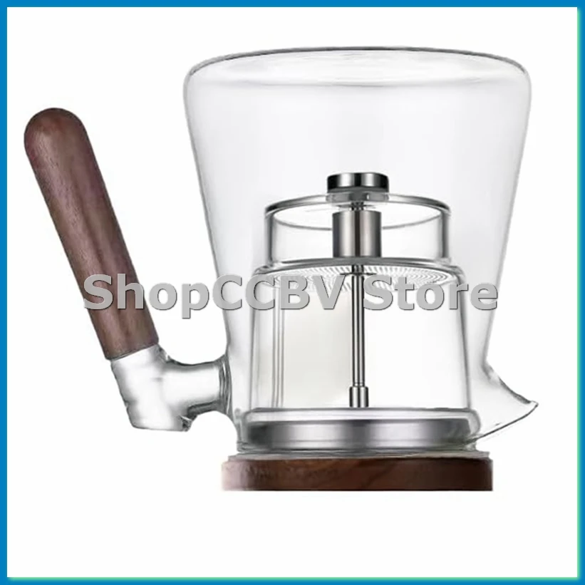 

Чайник, стеклянный чайник с разделителем для воды и деревянной ручкой, волшебный чайник, стеклянный чайник с ситечком, набор для чая 800 мл-A33R