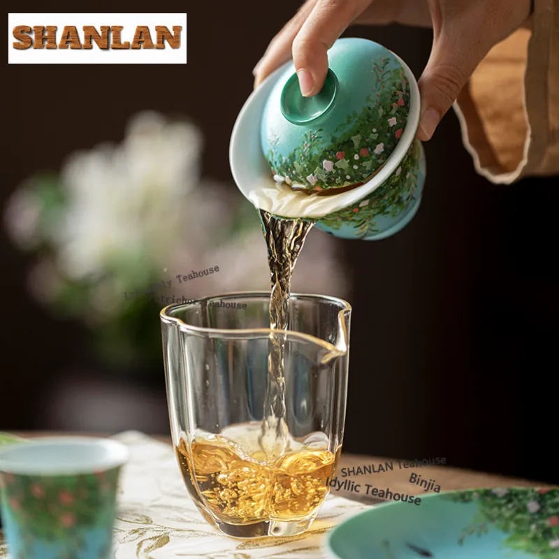 110ml Greasepaint Wicker Swallow Gaiwan Vintage Tea Tureen Tea Bowl With Lid Kit Tea Making Cover Bowl Tea Ceremony Collection