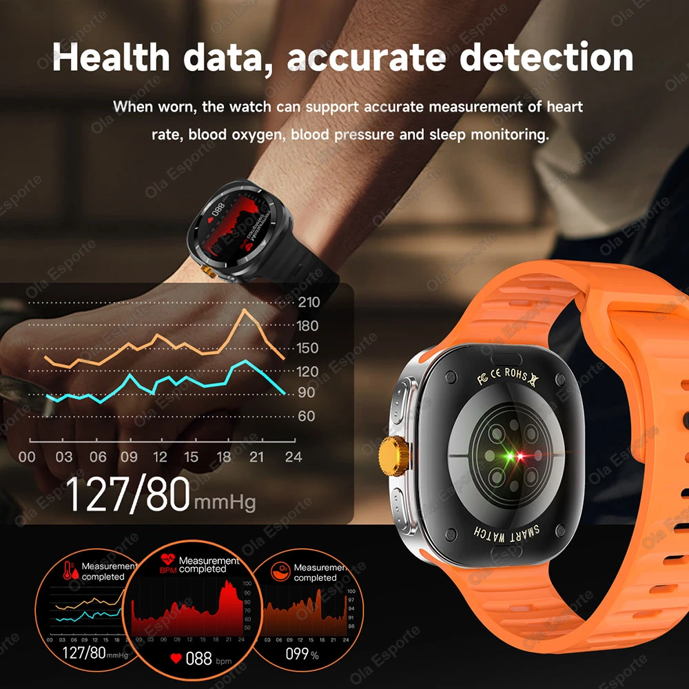 Galaxy watch7 ultra Smart Watch Bluetooth Call NFC Men Sports Fitness Blood Oxygen ECG/PPG Monitor Smartwatchs For Samsung 2024