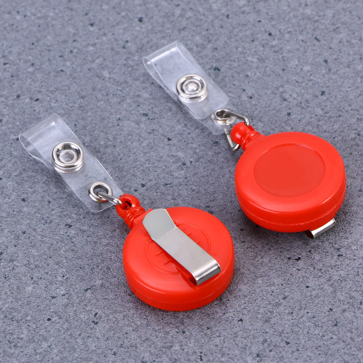 10Pcs Retractable Id Badge Reels Random Color Extra-Long Cord Stainless Rotating Clip Badge Reel for Card Key Holder