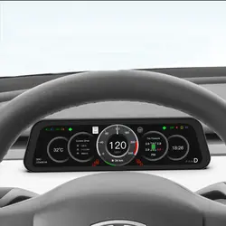 Heads Up Display For Tesla Model 3 Y Digital Dashboard Carplay Android Auto 9.66 Inch IPS Screen Auto HUD Power Speed