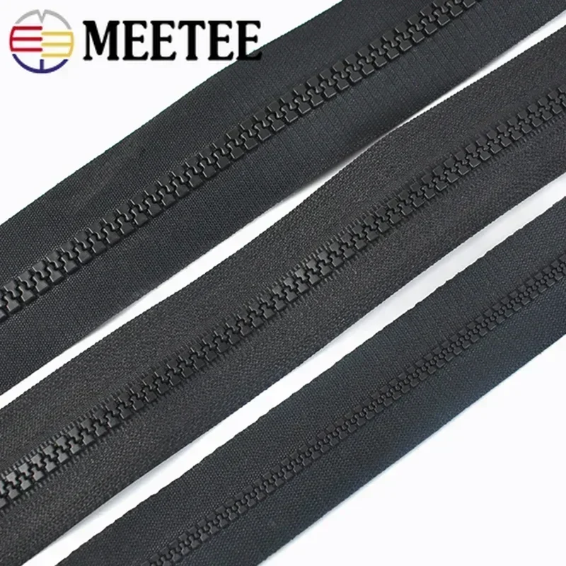 1-5M 5# 8# Resin Zipper Tapes Waterproof Continuous Zips Roll for Jacket Tent Zip Repair Kit Clothes Sewing Zippers Per Meter