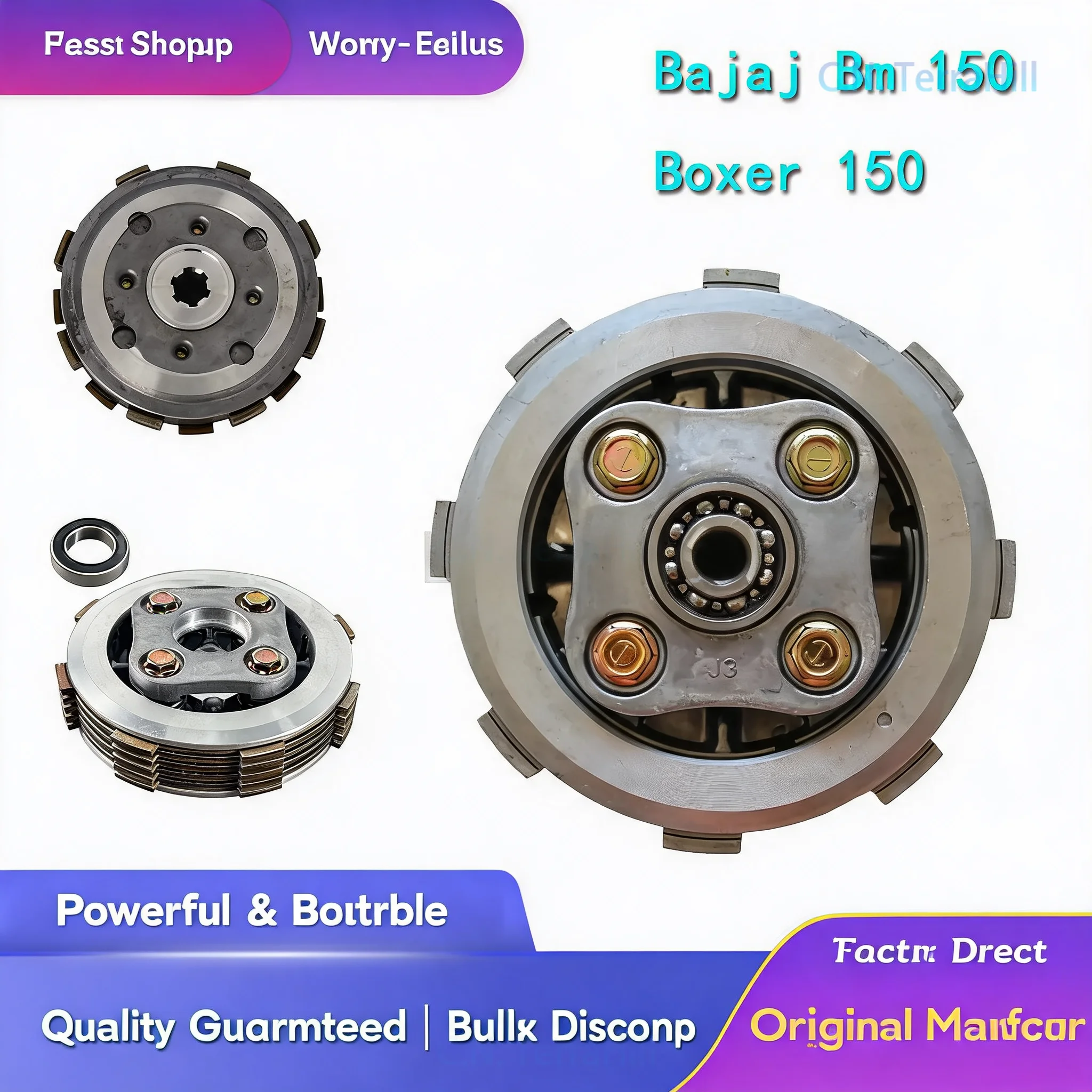 Motorcycle Clutch Assembly Kit for Bajaj Boxer 150 BM150 Engine Parts