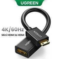 Ugreen Mini HDMI Adapter Mini HDMI to HDMI Cable Adapter 4K Compatible for Raspberry Pi ZeroW Camcorder Laptop HDMI Mini Adapter