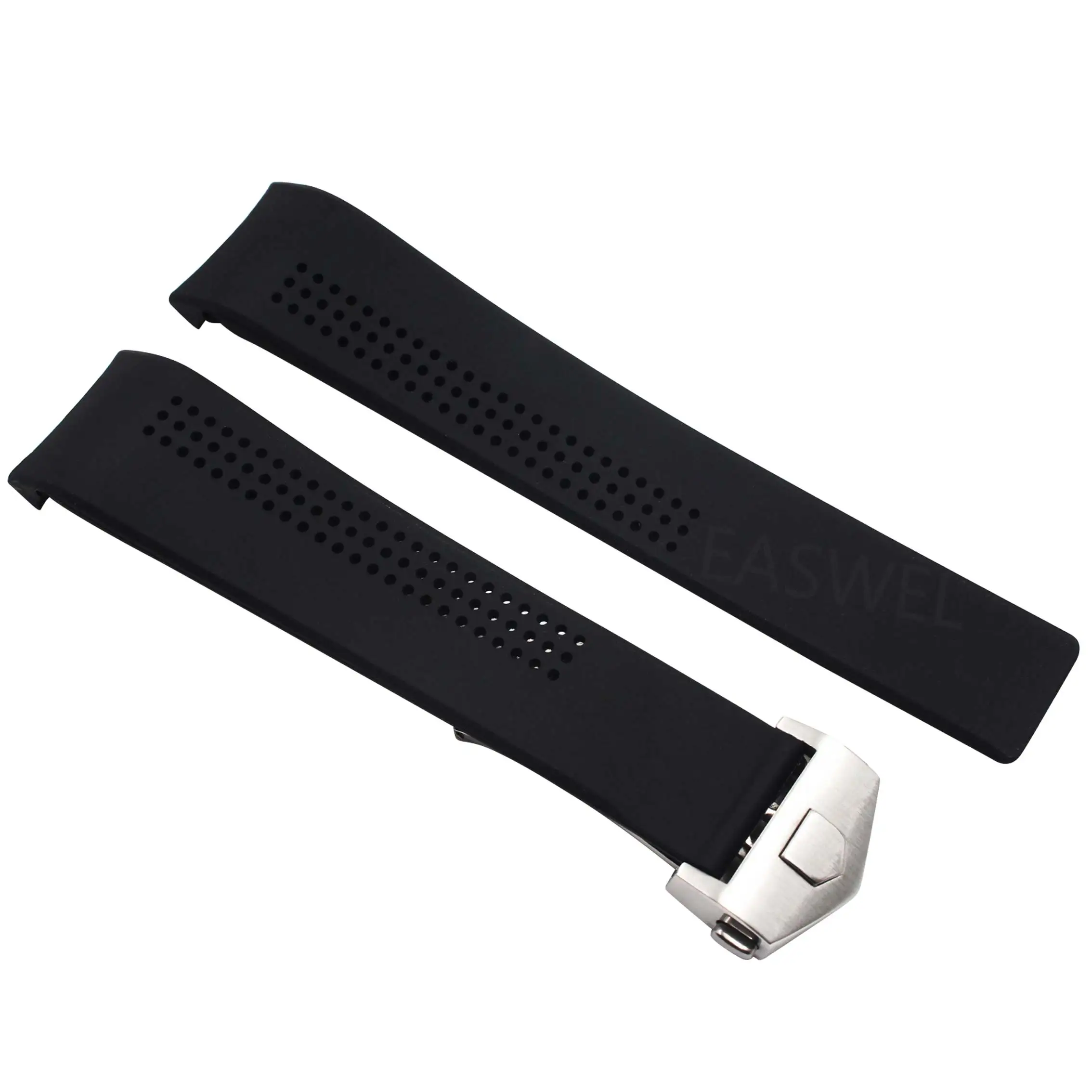 حزام ساعة مطاط أسود ، سوار ساعة ، قطع غيار ، TagHeuer Carrera ، 20 حنات