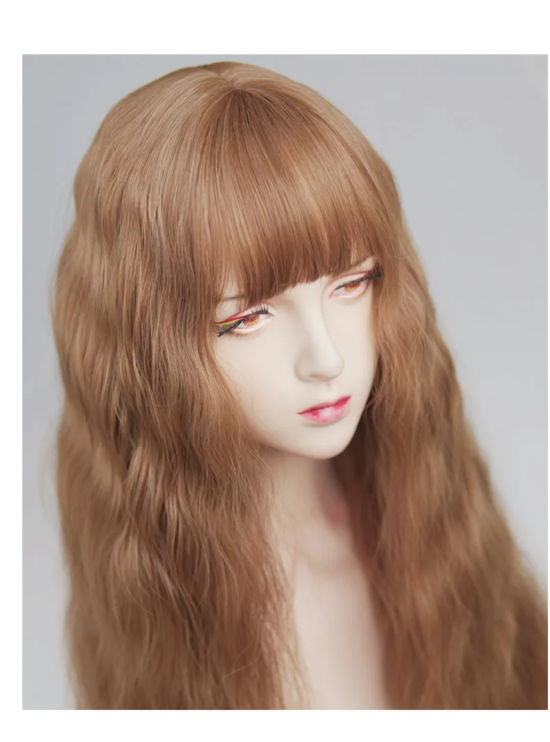 Water dance super long wig brown 1m wool curly hair big wave full head cover female long hair cos