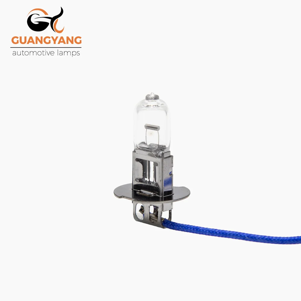 Bombillas halógenas para faros delanteros de coche, luces estándar, Blanco cálido, H3, 12V, 55W, 3350K, 2 piezas