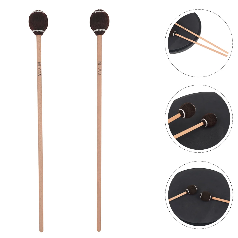 2 Pcs Marimba Mallets Maple Drumsticks Hammer Parts Accessories Professional Strong Balanced