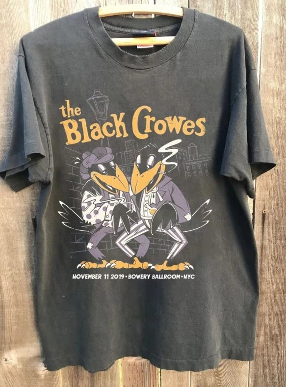 Summer Men's Pure Cotton Vintage The Black Crowes  T-shirt Streetwear Oversized Loose and Breathable Suitable for Everyday Wear