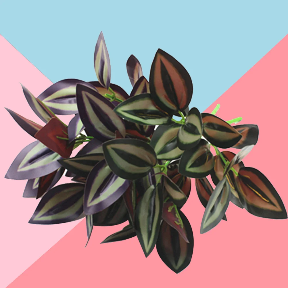 

5Pcs Hanging Bamboo Plum Artificial Plant Leaves Set Realistic Simulation for Home Office Balcony Table Decor Fake Tropical