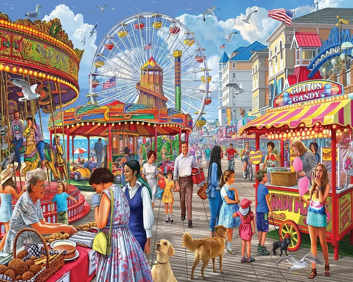 

Wooden Puzzle 1000/300/120 Piece for Adults Boardwalk Jigsaw Puzzle Bedroom Gameroom Livingroom Home Decor Birthday Party Gift