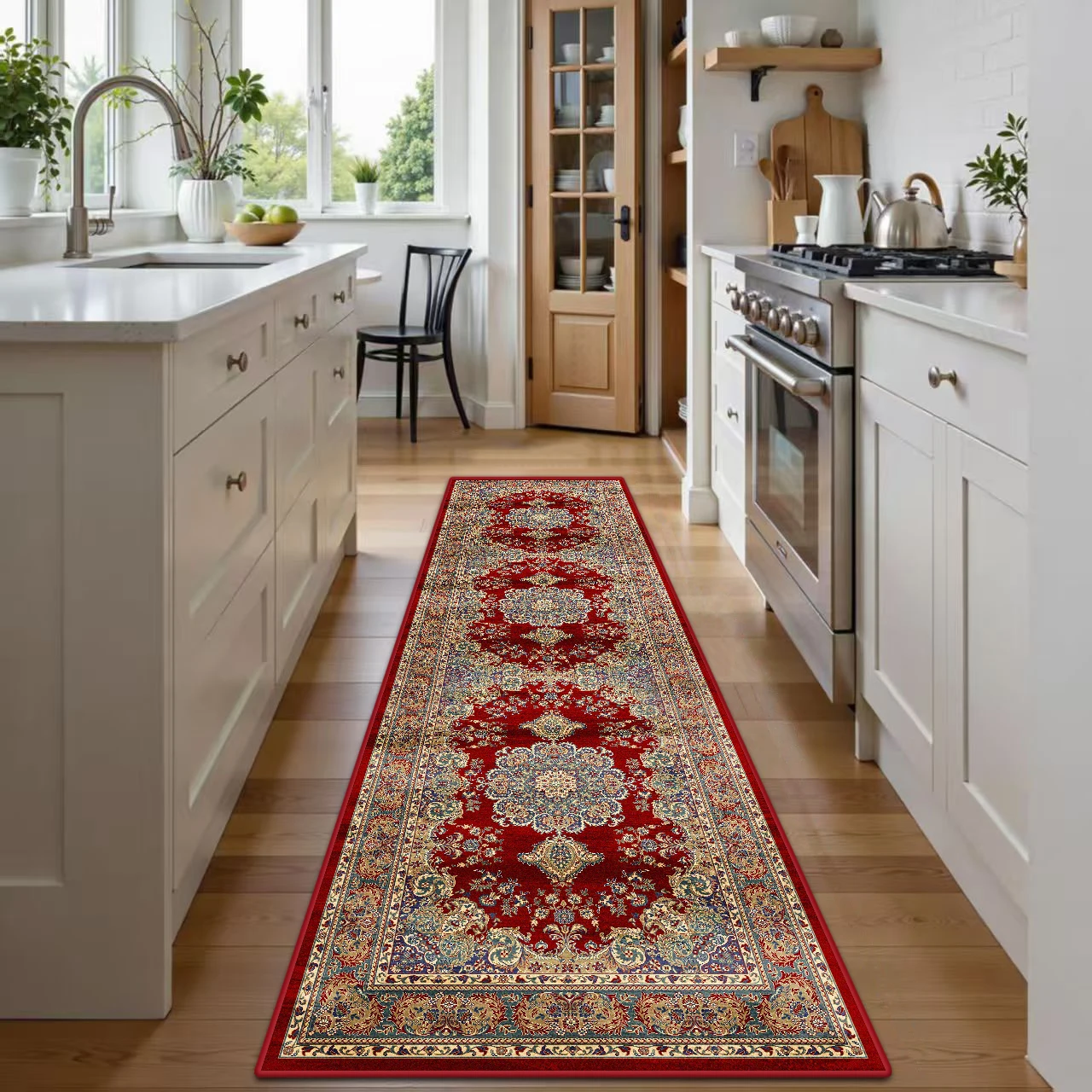 Retro Corridor Carpet Runner Living Room Long Corridor Rugs Home Decoration Big Size Non-slip Sofa Tables Doorway Mat Stair Hall