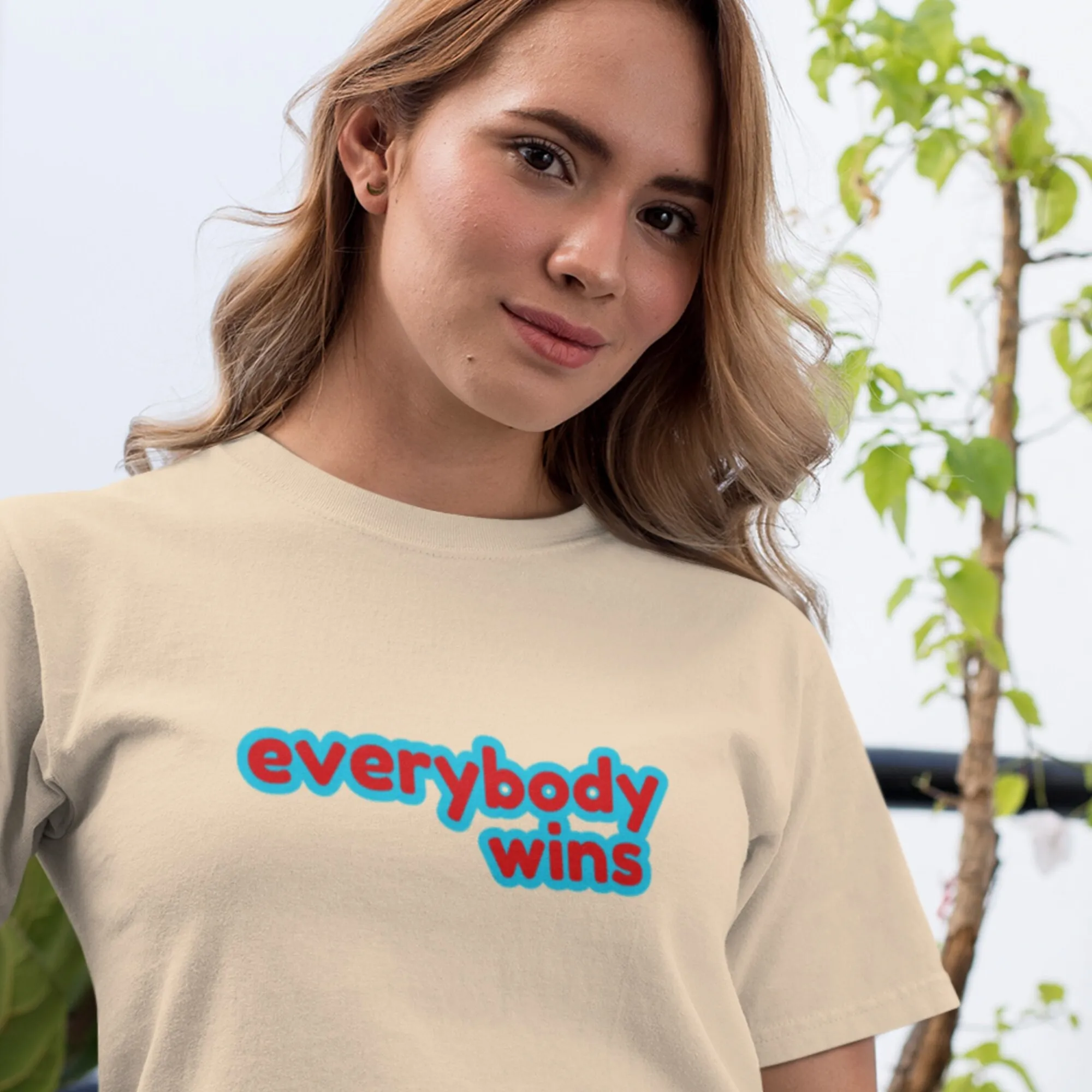 Everybody Wins Premium Bella Canvas T Shirt Nonsensical Skatewear Fun Colorful Fonts Comical Abstract Words