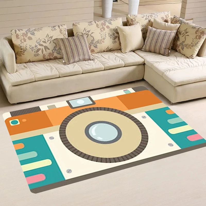 

Cartoon Camera Living Room Colorful House Entrance Mat Kitchen Rug Home Carpets Rugs Balcony Foot Carpet Doormat Door Mats Bath