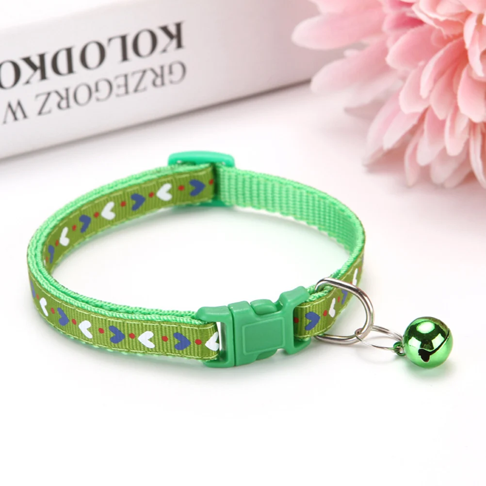 

6pcs Pet Collars Adjustable Color Bell Design Safety Buckle Cats Dogs Decorative Halloween Christmas Easter Daily Wear