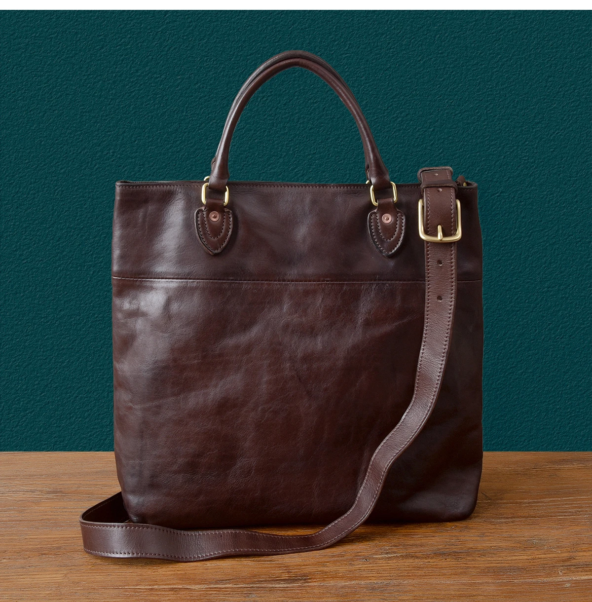 Vintage designer handmade first layer cowhide men's briefcase casual luxury genuine leather handbag women's work messenger bag