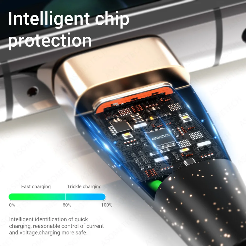 6A USB C كابل سلك الهاتف نوع C كابل USB A إلى نوع C شاحن سريع كابل ل شاومي سامسونج ماك بوك شحن سريع بيانات الحبل