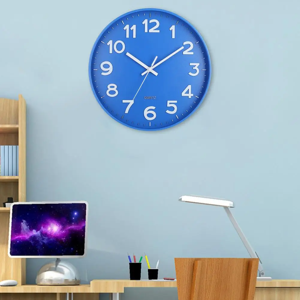 

Bathroom Wall Clock Office Wall Clock High-precision 12-inch Wall Clock Battery Operated Easy-to-read Silent for Home