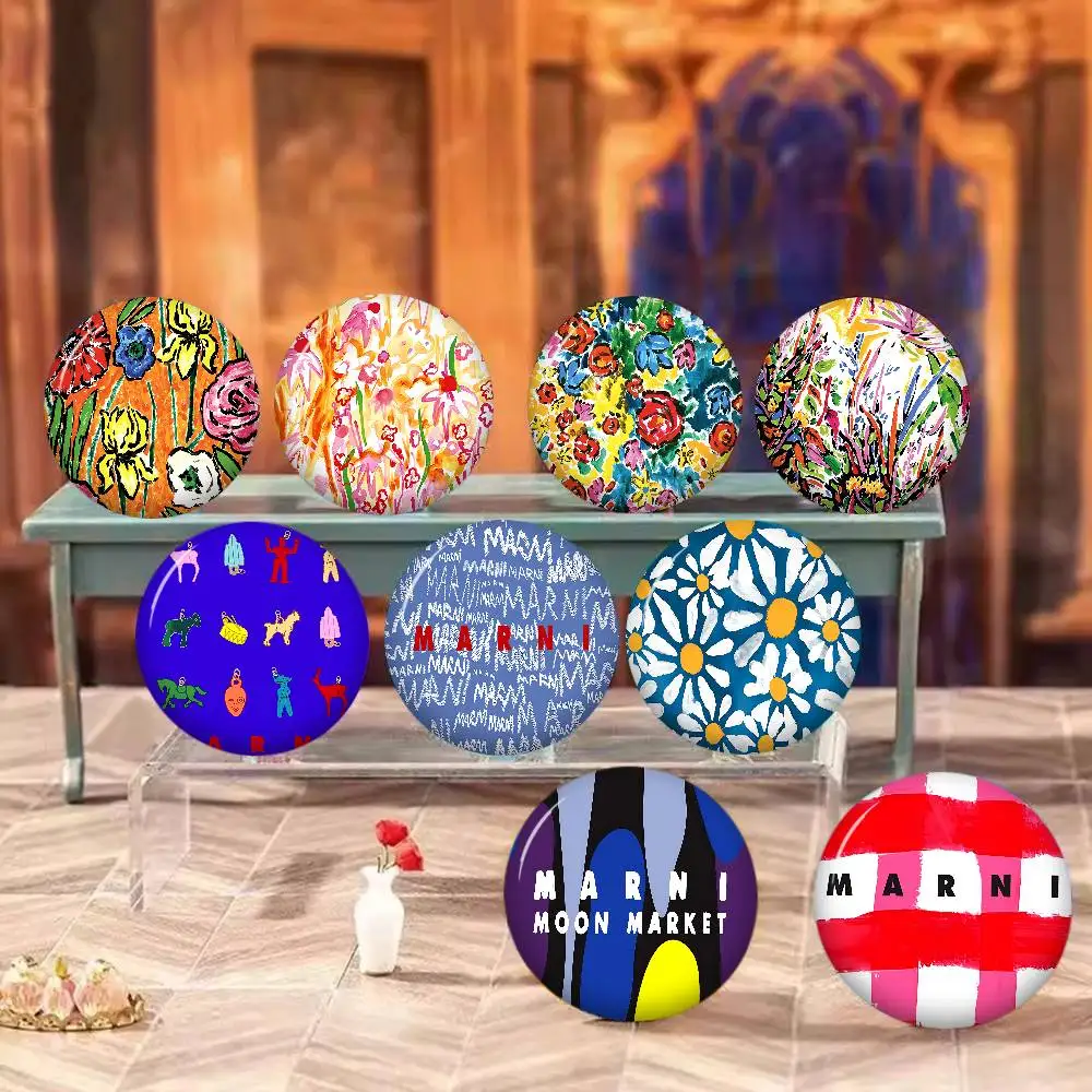 Luxury M-Marni Flowers 58mm Cute Series Pins Funny Badge Interesting ...