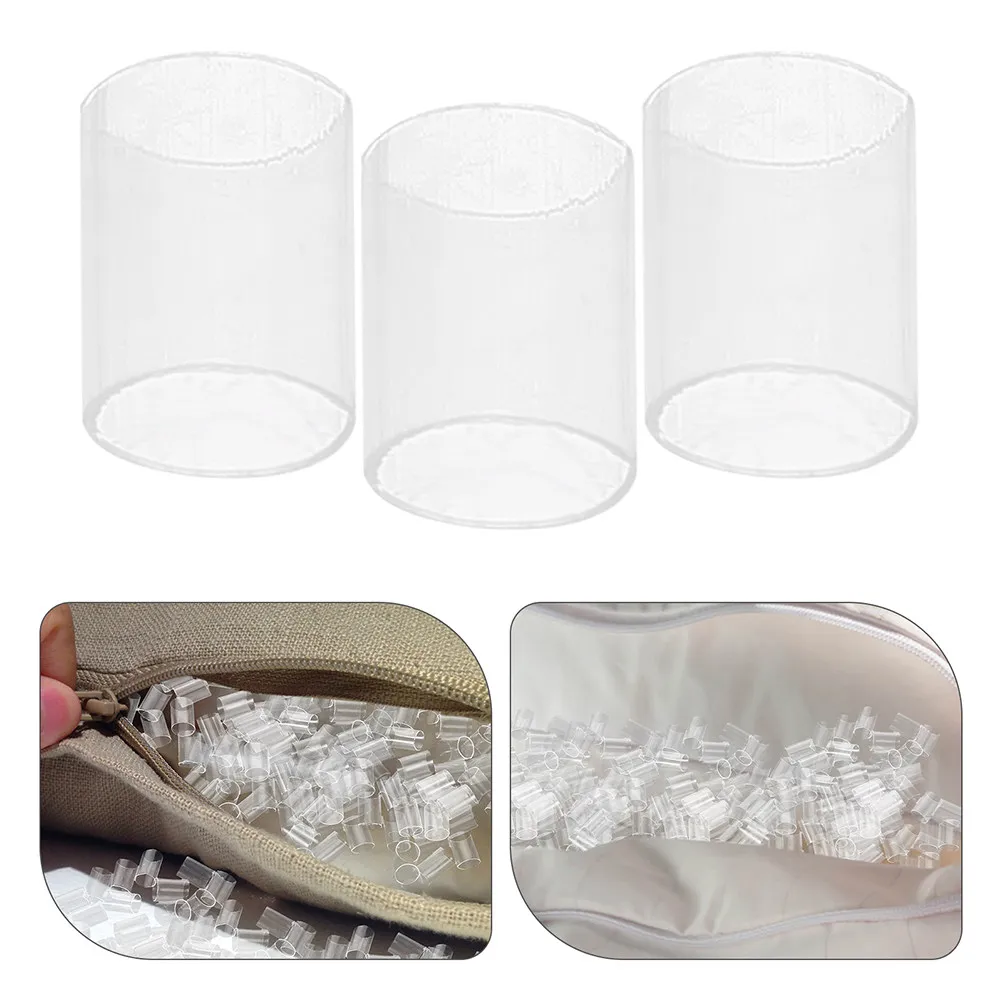 1 Bag Pe Clear Tube Pillow Filling Soft Supportive Pillow Stuffing Inserts for Throw Pillows Bed Pillows Breathable Elastic