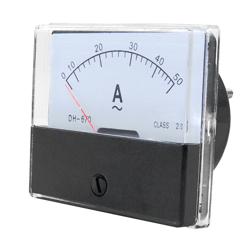 Rectangle AC 1-500A Gauge Analog Ampere Panel Meter Ammeter DH670 70*60mm