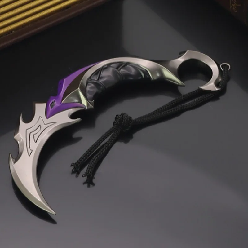Valorant ナイフ近接リーバーアニメーション周辺機器 15 センチメートル Karambit 刀サムライソード武器モデル金属工芸ギフト少年のおもちゃ