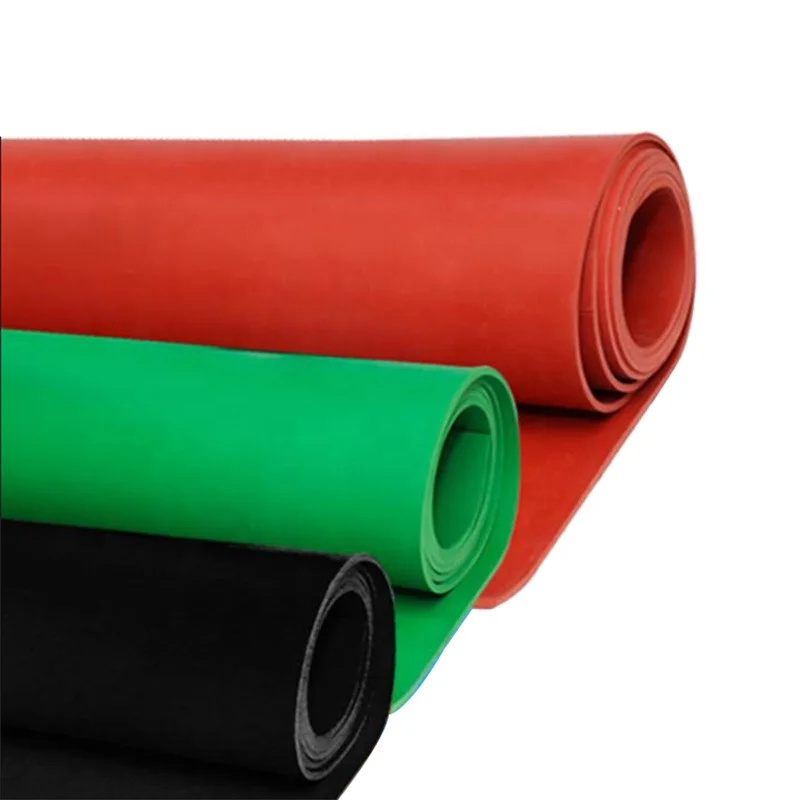 Venta Directa de Fábrica, Lámina de Goma de Silicona Verde Flexible y Duradera, Absorción de Impactos, 1m de Ancho, Grosor Personalizado de 0.2mm a 6mm