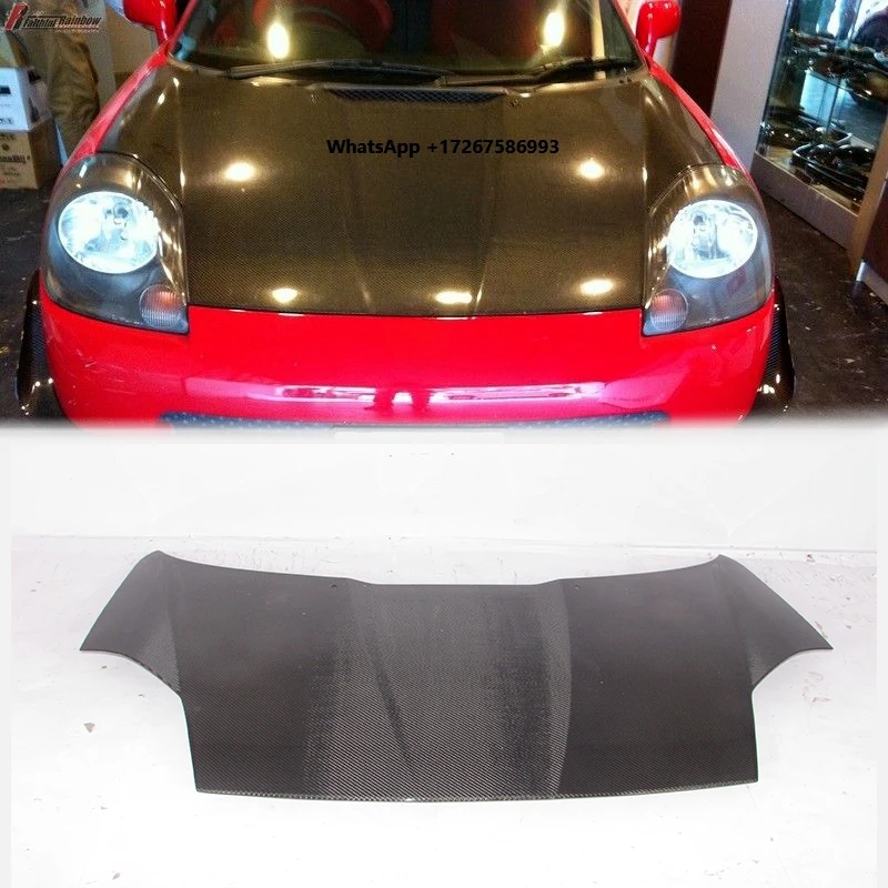 Durable EPR 99-07 MR-S W30 OE Type Black Mesh Carbon Fiber Hood with Bolts for Vehicles-New 1 Month Warranty Bolt-On