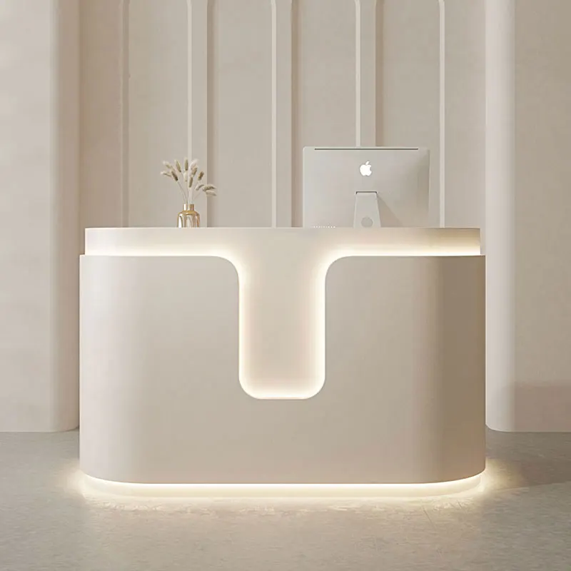 工業用スーパーマーケット受付デスク、スタンディング医療オフィス講演受付デスクカウンター、高級家具