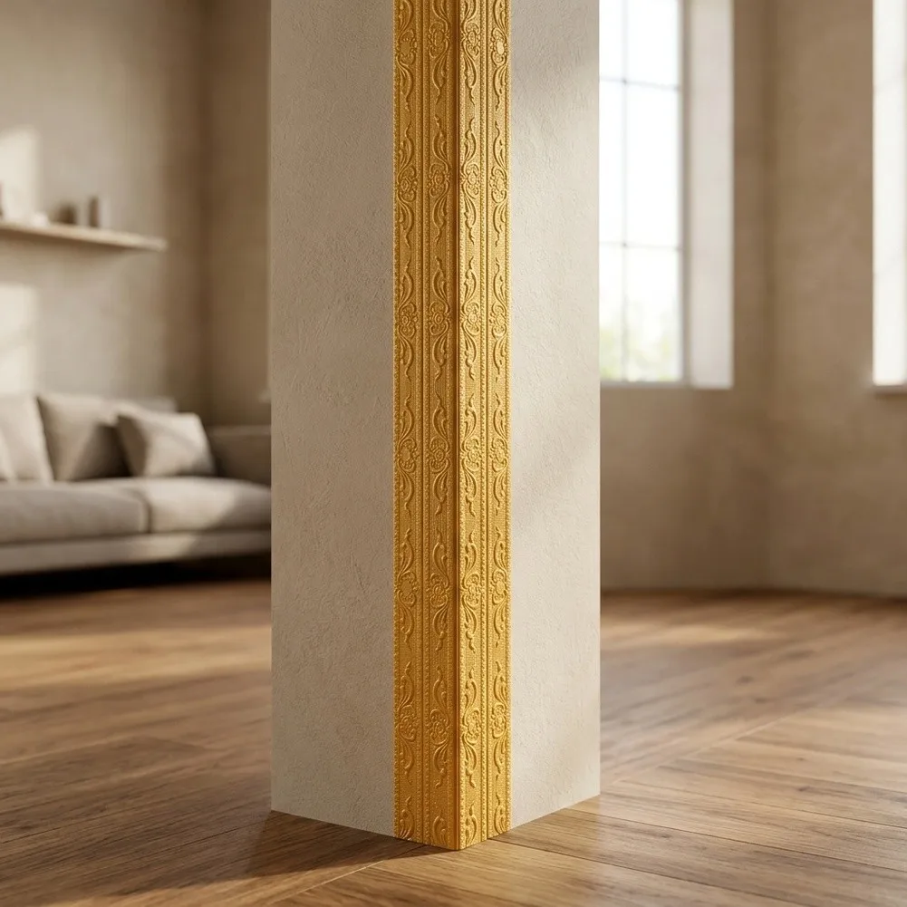 PVC Based Corner Protector for Wall Edges Designed to Withstand Repeated Impacts While Maintaining Visual Appeal Over Time