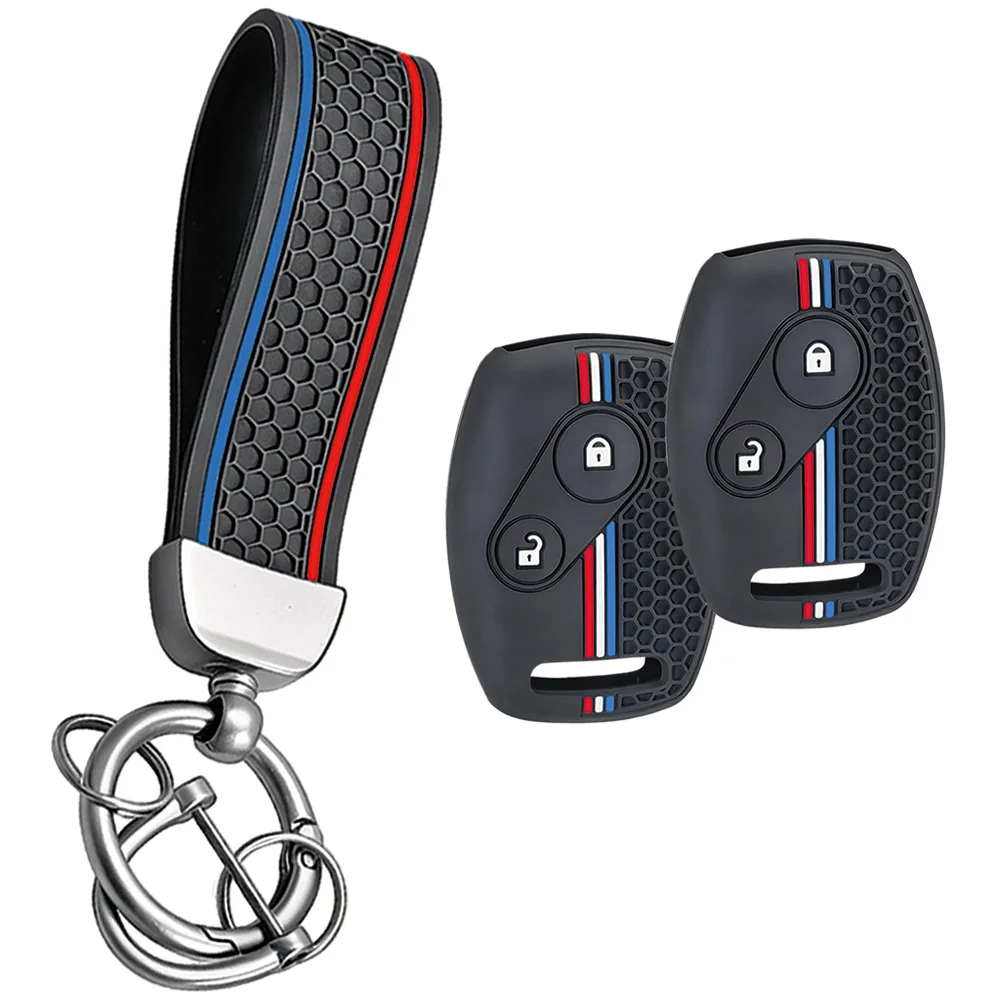 Soft Key Fob Protector For Honda Accord Civic FR V Jazz CR V Stream Acura CSX With Wrist Strap And Carabiner Impact Absorbing