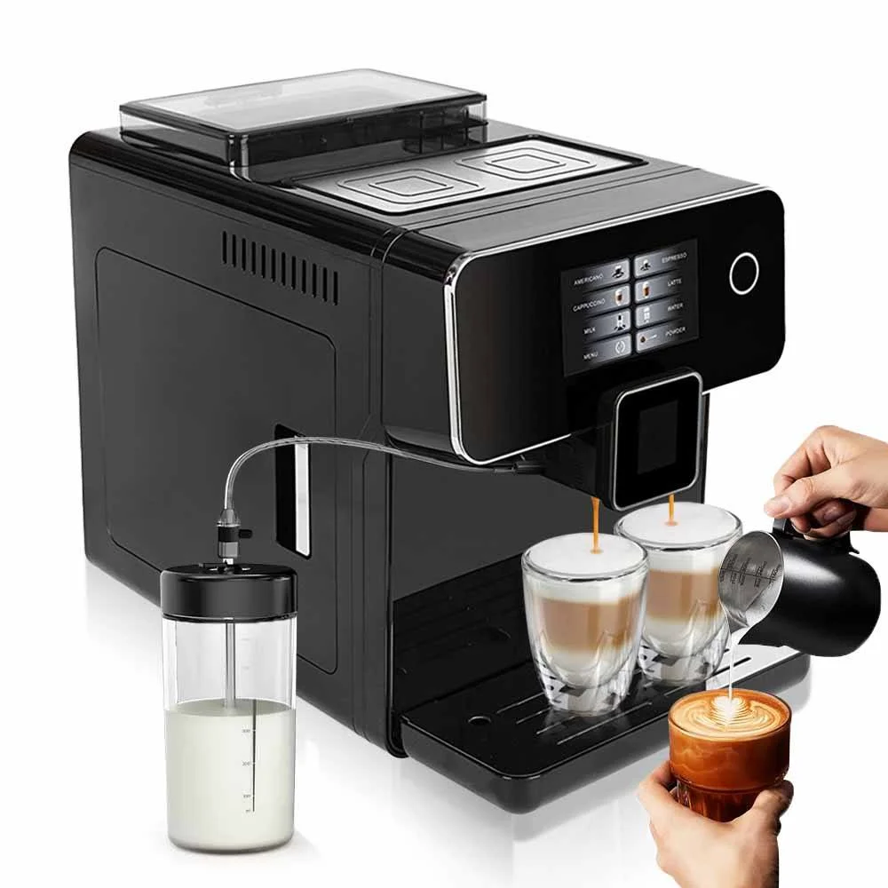 

New Design Stainless Steel Touch Screen Smart Commercial Fully Automatic Espresso Cappuccino Latte Coffee Machine