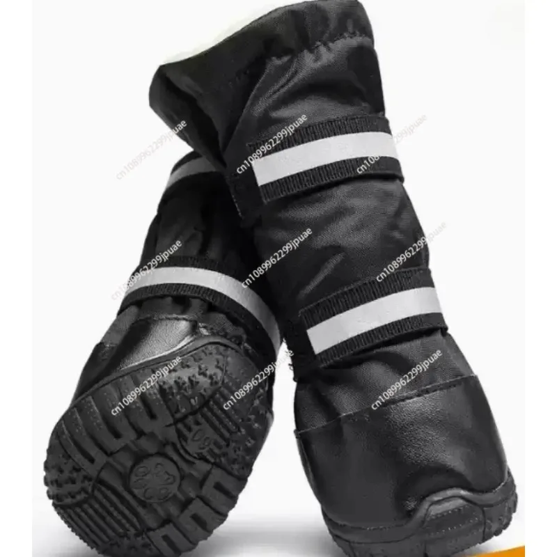 New High Quality Waterproof Big Dog Shoes Winter Dog Shoes Warm Long Dog Boots Anti-slip Snow Pet Boots for Medium Large