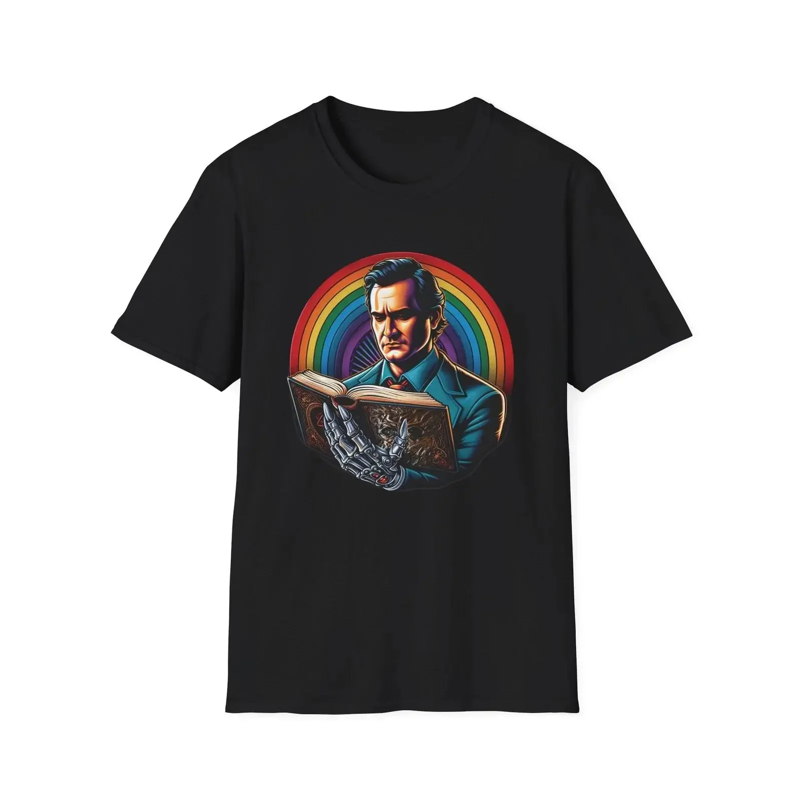 Футболка Groovy Reading Adventure Ash Williams, винтажная, дизайнерская, в стиле стритвир, повседневная, удобная, дышащая.