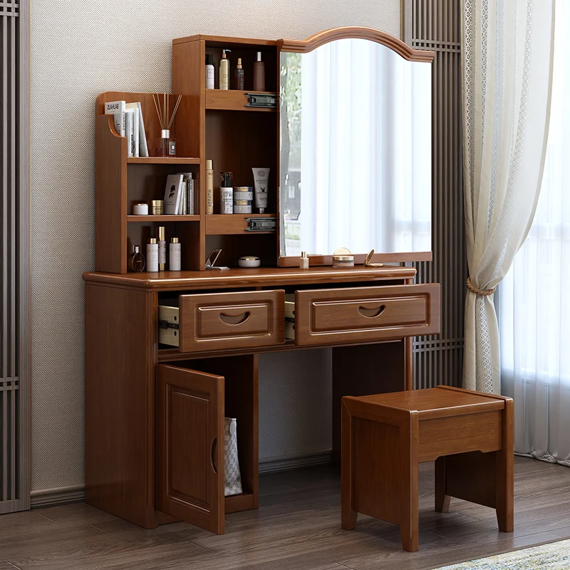 

Mirror Box Bedroom Dresser Eithe Drawers Girl Luxury Hotel Dressing Table Storage Cabinet Large Coiffeuse De Chambre Furniture