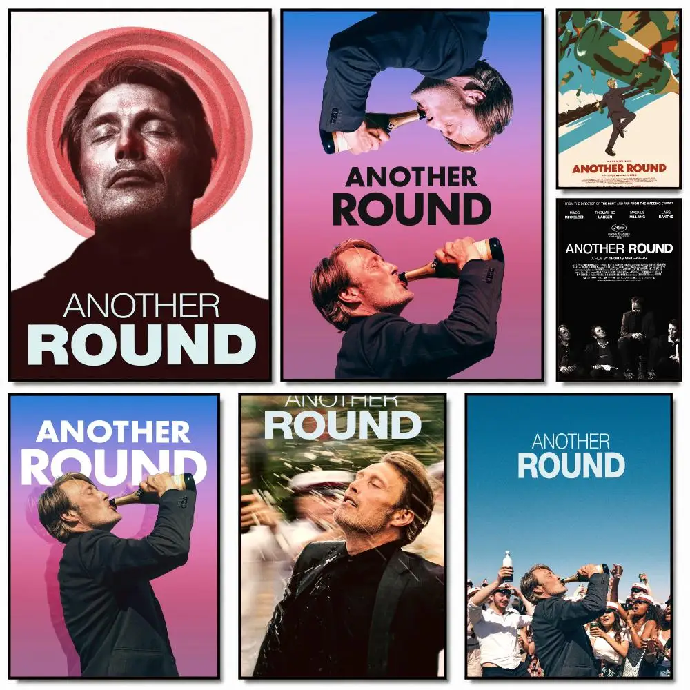 classic movie A-Another Round-D Painting Calligraphy Artwork for Home Bedroom Office Wall Decoration Gift