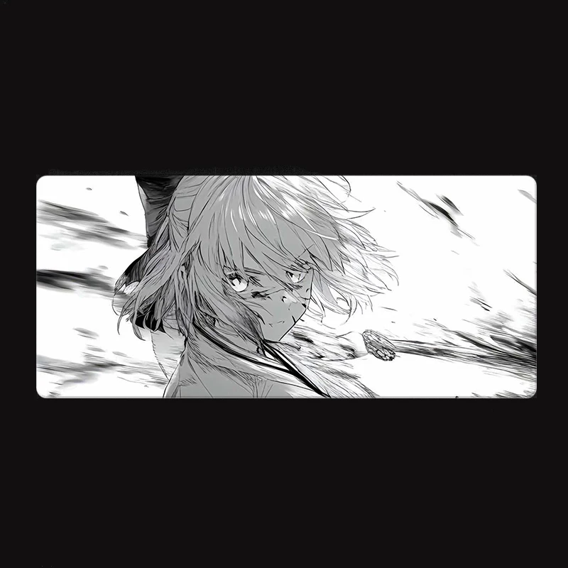 بارد أنيمي فتاة اليابانية الساموراي سيليكون الألعاب ماوس الوسادة حافة كبيرة قفل لوحة المفاتيح لوحة الماوس لوحة المفاتيح المضادة للانزلاق الجدول حصيرة