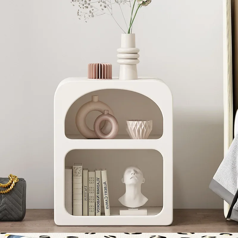 Creative White Cave Bedside Table Simple Modern Wooden Night Stands for Bedroom Sofa Mini Storage Cabinet Home Bedroom Furniture