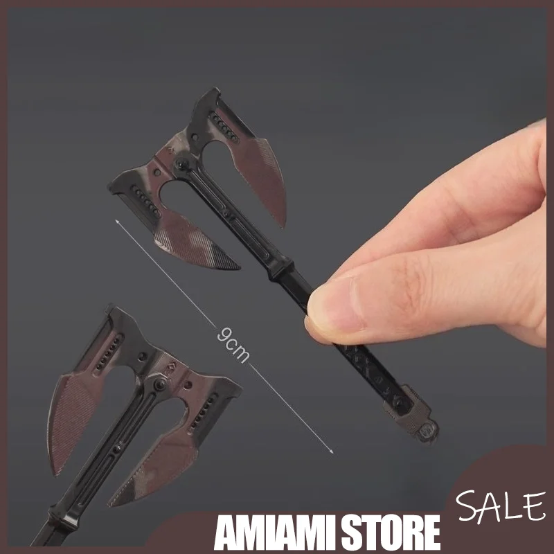 9 ซม.DZB Unyielding Wrath Battle Axe รุ่นทหารพวงกุญแจอุปกรณ์เสริม Miniature อาวุธสะสมยุทธวิธีเกมของขวัญ