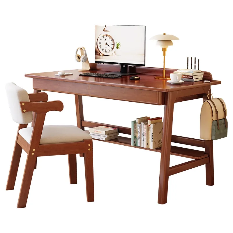 

Solid wood desk simple against the wall computer desk simple desk household bedroom primary and secondary school