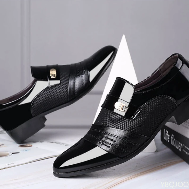 New men's casual shoes business formal wear plus size versatile for weddings si… - Image 2