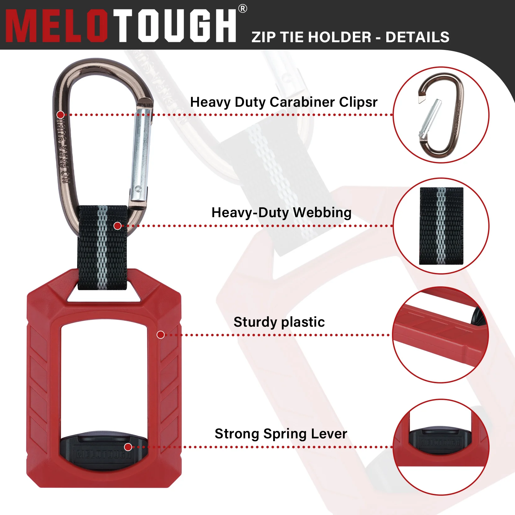حامل ربط بسحاب، منظم ربط بسحاب لترتيب الرمز البريدي، حامل ربط الكابل، حامل ربط للاستخدام الداخلي والخارجي متعدد الأغراض