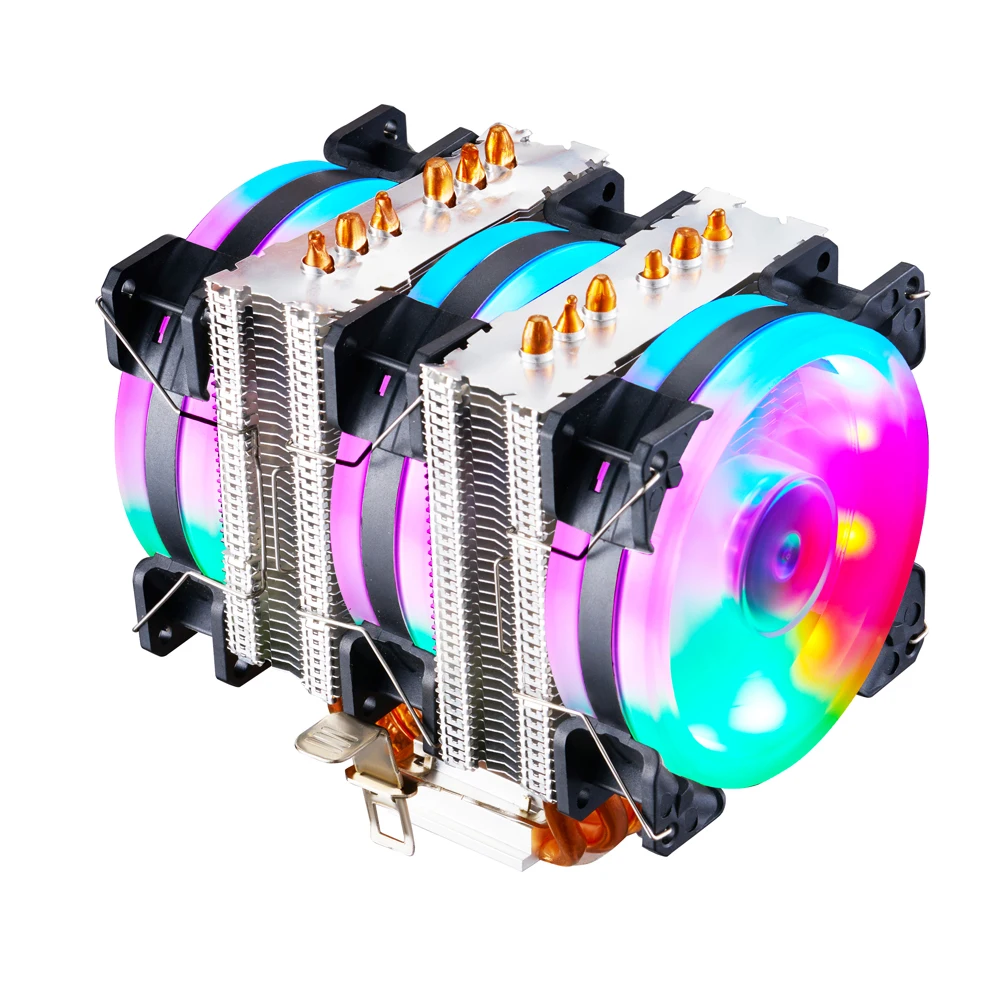 IWONGOU-CPU Dissipador de calor, 6 tubos de calor, LGA 2011, V3, 2011, 1366, 1151, 1150, 1155, AM4, AM3 +, AM2 + radiadores, 2011