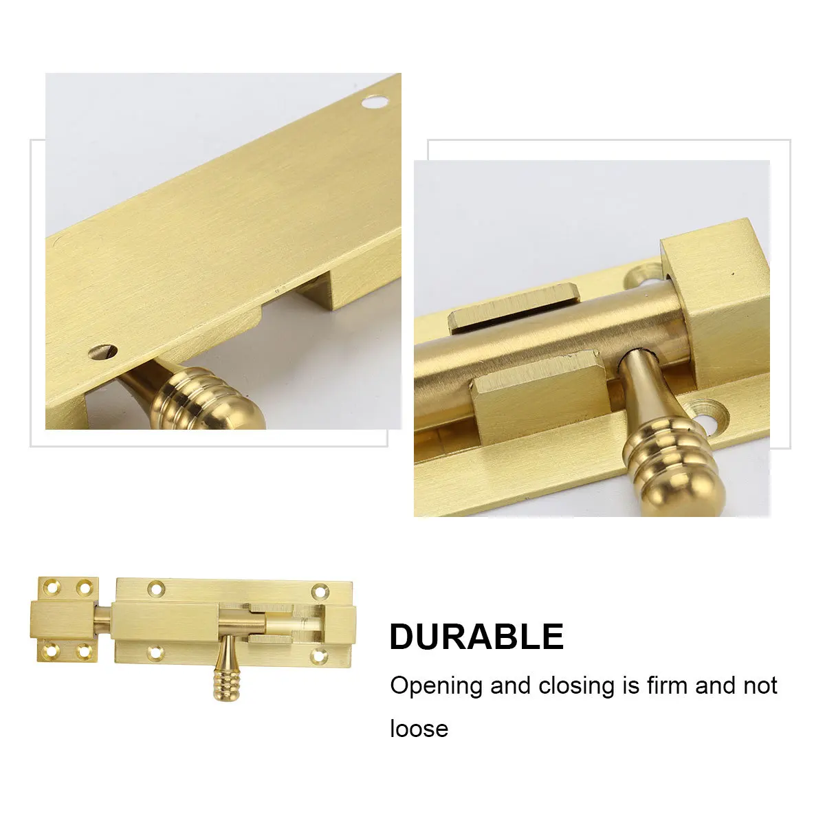 

Aluminum Alloy Door Latch Slide Lock Bolt Anti-Theft Window Door Security Iron Buckle Rust-Resistant Durable Gate Safety Latch