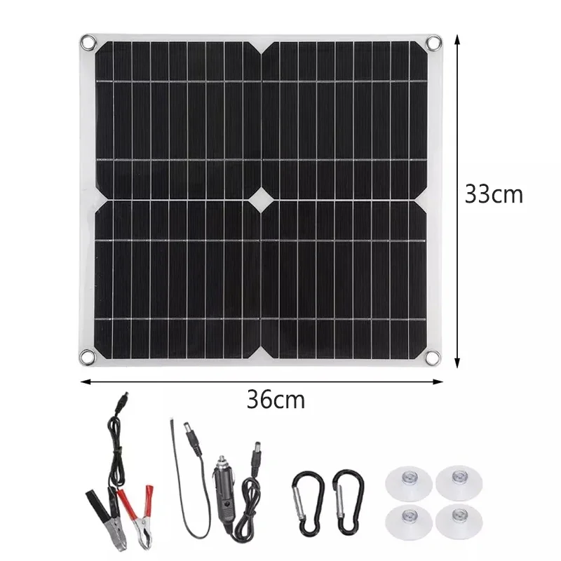 500W Solar Panel 12V Battery Charger Dual USB + 60A 150A Controller 18V Solar Cell Power Bank for Phone MP3 Car Camping RV Car