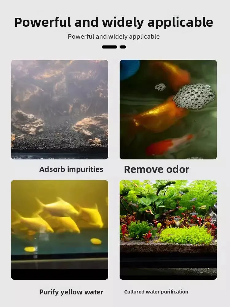 VOONLINE Premium Coconut Shell Activated Carbon for Aquarium-Removes Odors,Chlorine&Toxins,Purifies Fresh&Saltwater,Filter Media