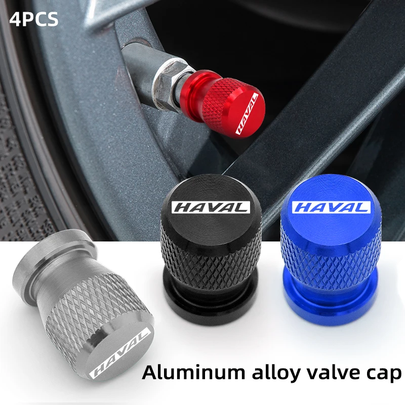 4 PCS Car Wheel Tire Valve Stem Cap Cover Aluminum, for GWM HAVAL H9 H6 F7 DARGO F7X F7H H8 MAX B07 A07 H2S F5 M4 H6 GT